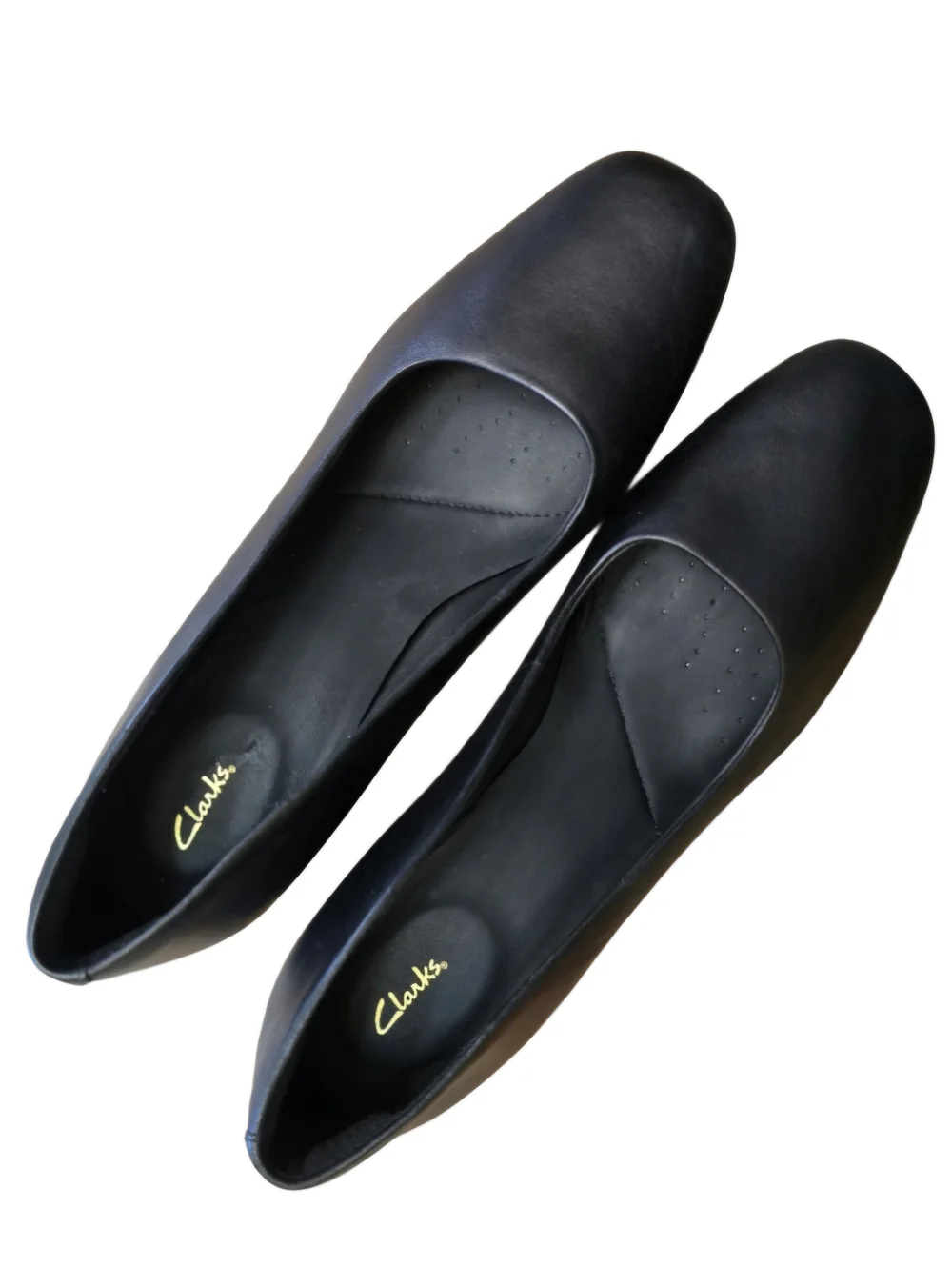 Clarks Sheer Rose 2 Black Leather Pumps Sz 7